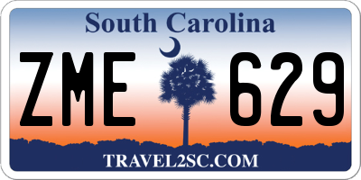 SC license plate ZME629