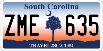 SC license plate ZME635