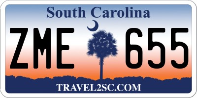 SC license plate ZME655