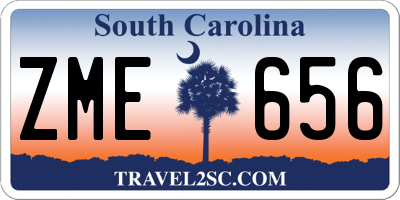 SC license plate ZME656