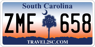 SC license plate ZME658