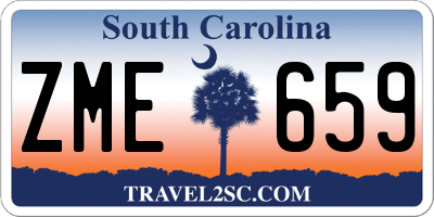 SC license plate ZME659