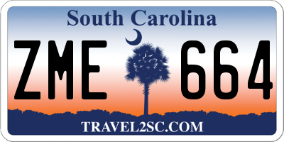 SC license plate ZME664