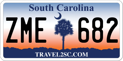 SC license plate ZME682