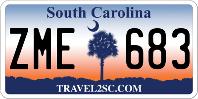 SC license plate ZME683