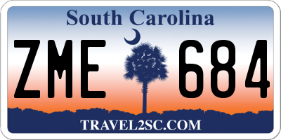 SC license plate ZME684