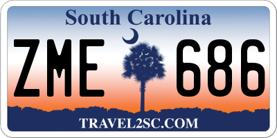 SC license plate ZME686