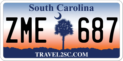 SC license plate ZME687