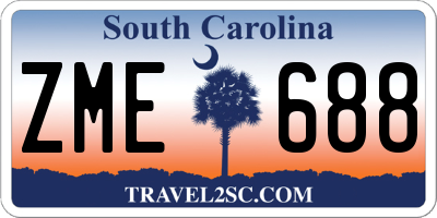 SC license plate ZME688