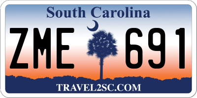 SC license plate ZME691
