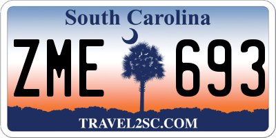 SC license plate ZME693