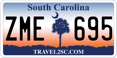SC license plate ZME695