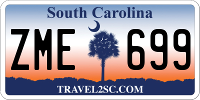 SC license plate ZME699