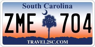 SC license plate ZME704