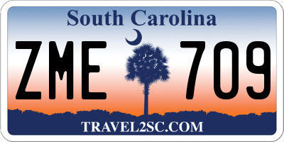 SC license plate ZME709