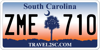 SC license plate ZME710