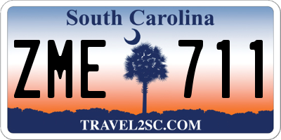 SC license plate ZME711