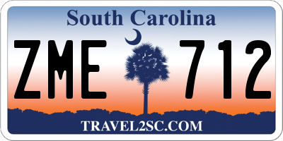 SC license plate ZME712