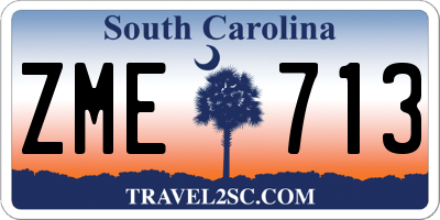 SC license plate ZME713