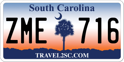 SC license plate ZME716