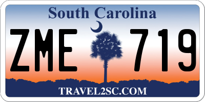 SC license plate ZME719
