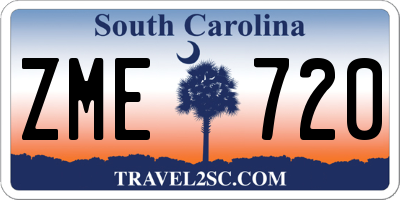 SC license plate ZME720
