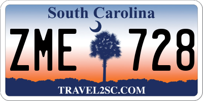 SC license plate ZME728
