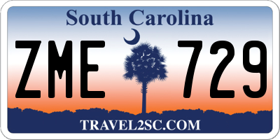 SC license plate ZME729