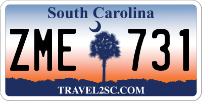 SC license plate ZME731