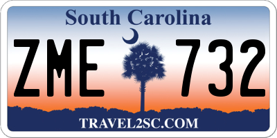 SC license plate ZME732