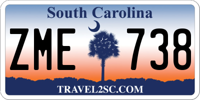 SC license plate ZME738