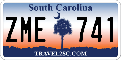 SC license plate ZME741