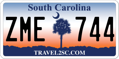 SC license plate ZME744