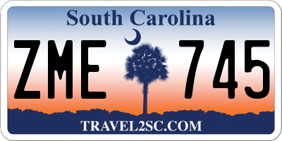SC license plate ZME745