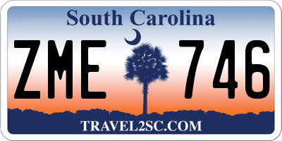 SC license plate ZME746