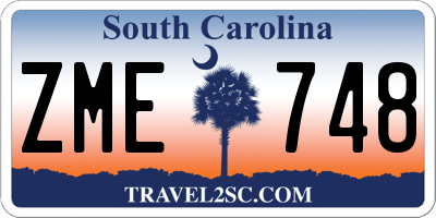 SC license plate ZME748