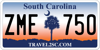 SC license plate ZME750