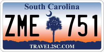 SC license plate ZME751