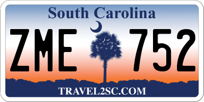 SC license plate ZME752