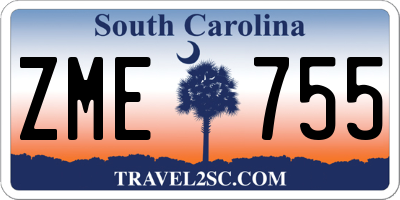 SC license plate ZME755