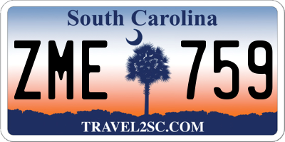 SC license plate ZME759