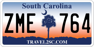 SC license plate ZME764