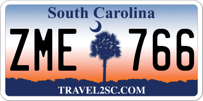 SC license plate ZME766