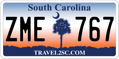 SC license plate ZME767