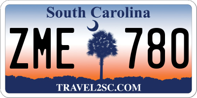 SC license plate ZME780