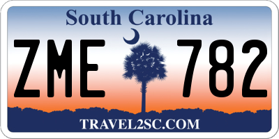 SC license plate ZME782