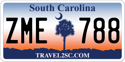 SC license plate ZME788