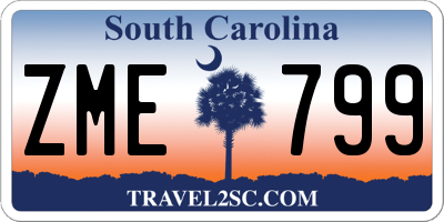 SC license plate ZME799