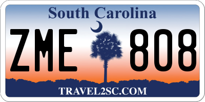 SC license plate ZME808