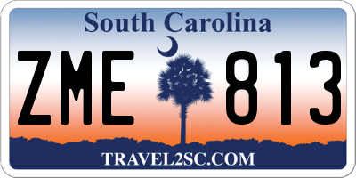 SC license plate ZME813